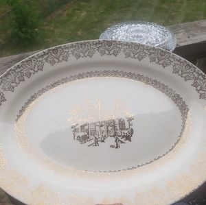 Knowels gold china serving platter